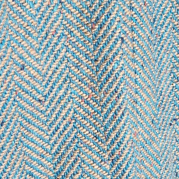 Soft Surroundings Hampstead Tweed Wool Herringbone Cape Toggle Teal Coat Size M - Picture 15 of 15